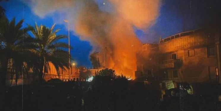 به آتش کشیدن سفارت سوئد در عراق