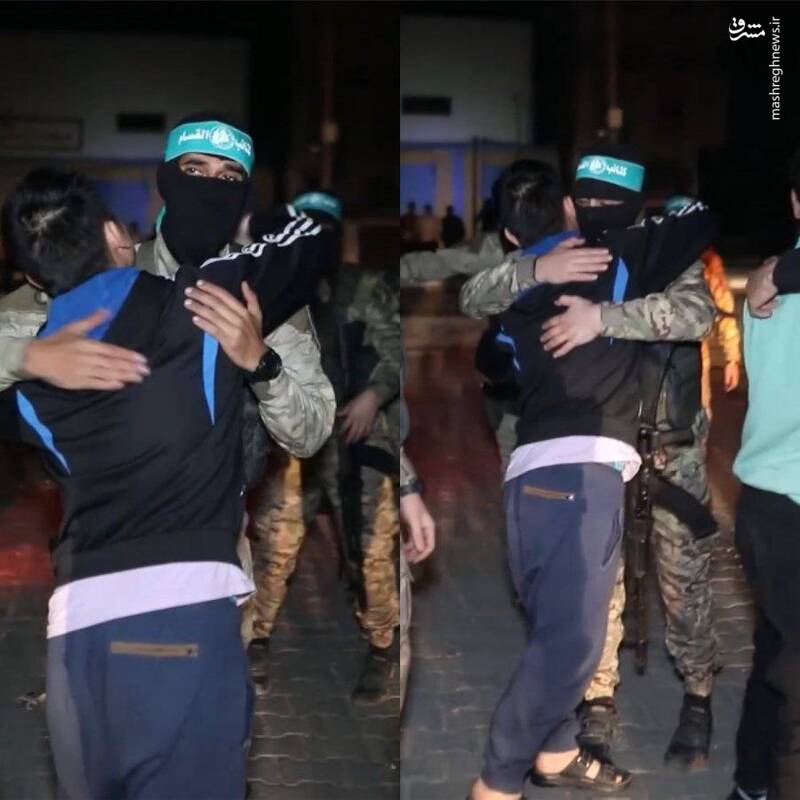 رزمنده القسام در آغوش اسیر صهیونیستی